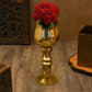 Honey Gold Flower Vase Candle Holder