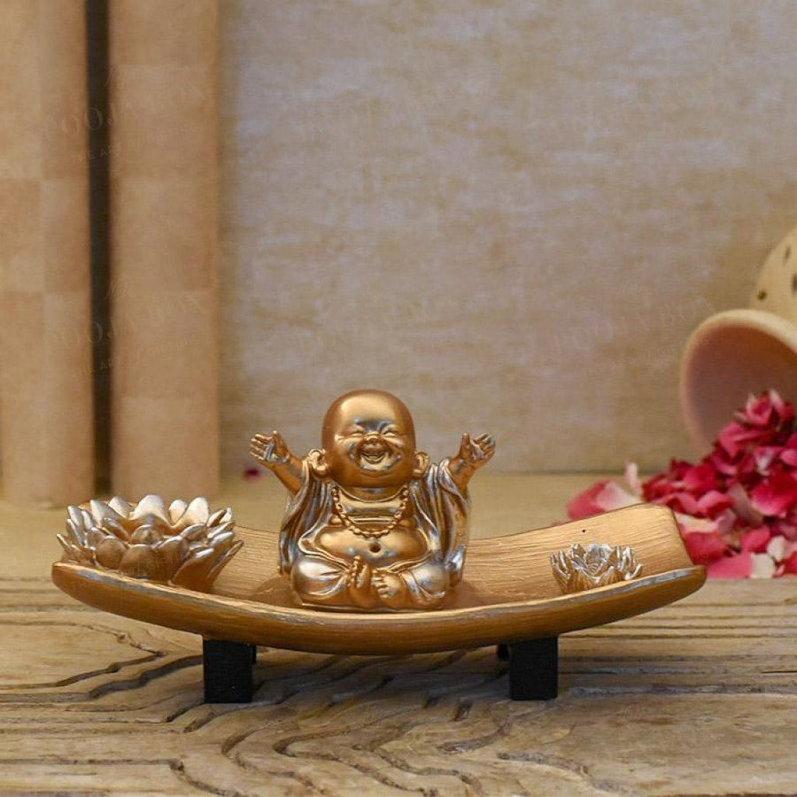Joyful Baby Monk T-Light & Incense Holder