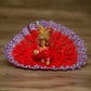 Laddu Gopal Net Dress With Floral Work Poshak