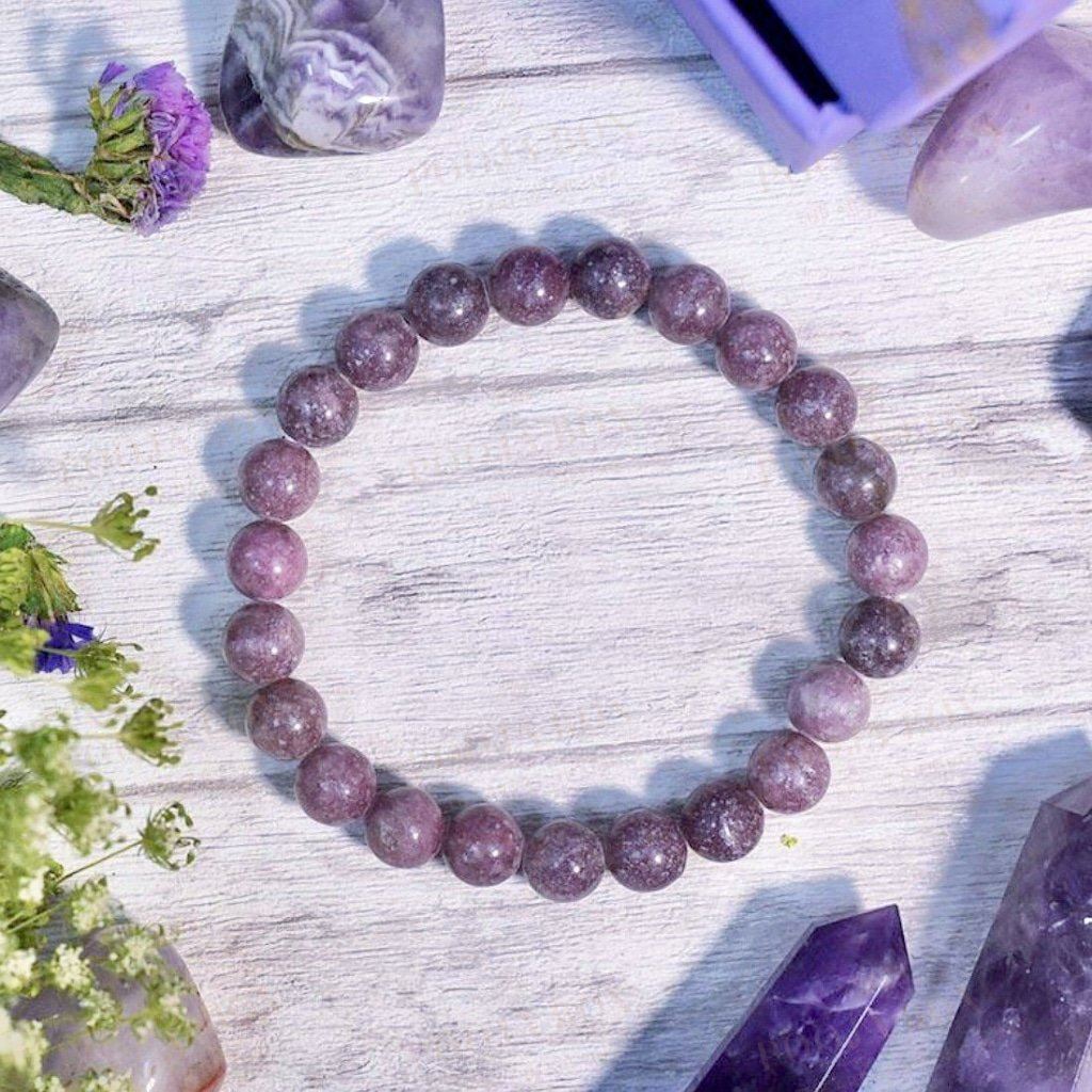 Lepidolite Crystal Healing Bracelet | Stress, Anxiety & Self-Esteem