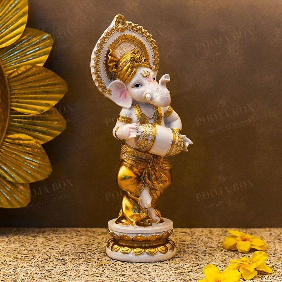 Lord Ganesha With Dholkiganesh Chaturthi Idol