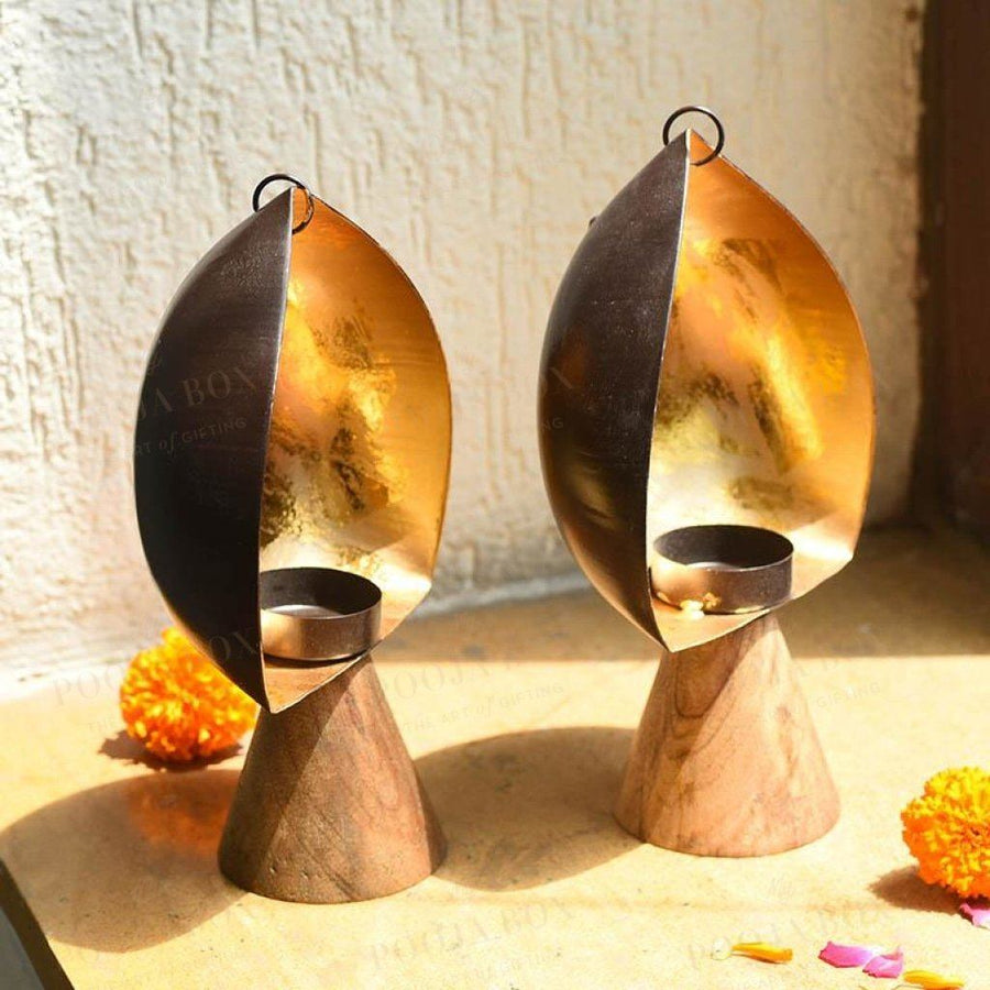 Noora T-Light Set Of 2 Candle Holder
