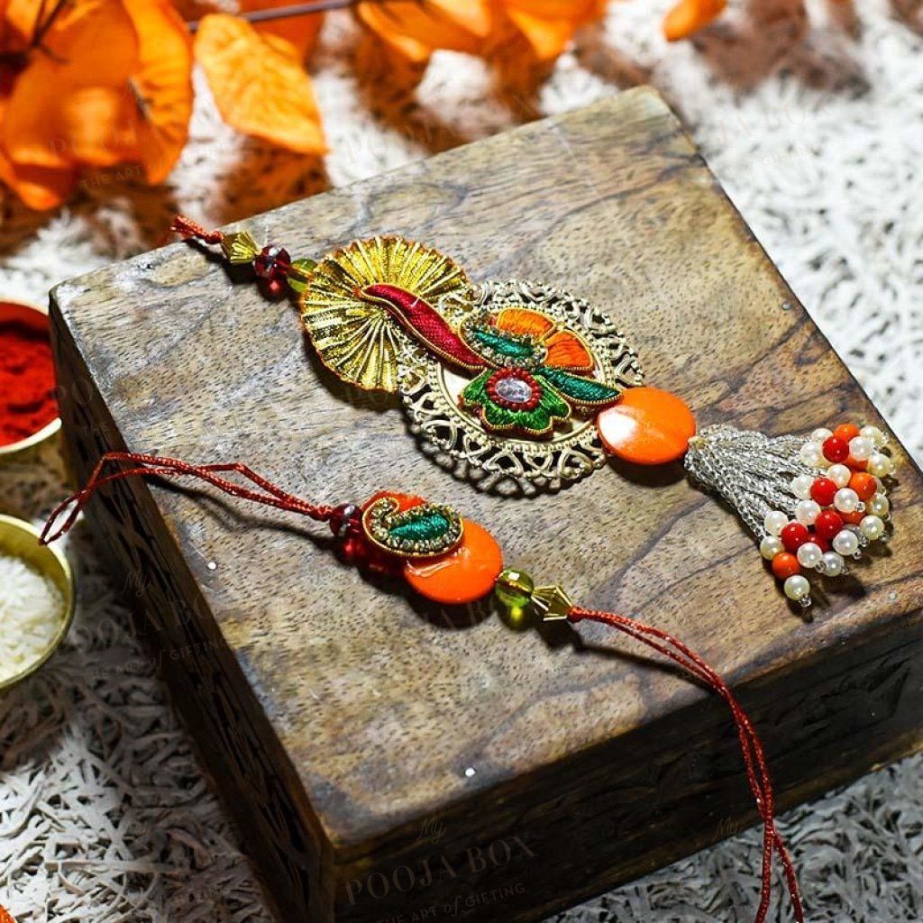 Ornate Handmade Bhaiya Bhabhi Rakhi