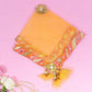 Pastel Yellow Jaipuri Thali Cover Karwa Chauth