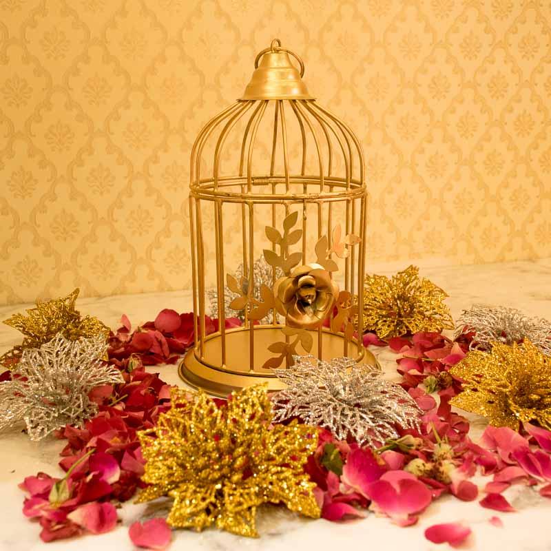 Exquisite Metal Bird-Cage Decorative Hanging Lantern