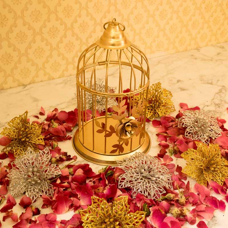 Exquisite Metal Bird-Cage Decorative Hanging Lantern