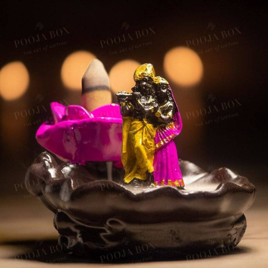 Radha Krishna Backflow Incense Burner Holder