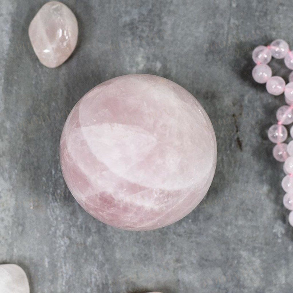 Rose Quartz Natural Ball / Sphere Reiki Balls