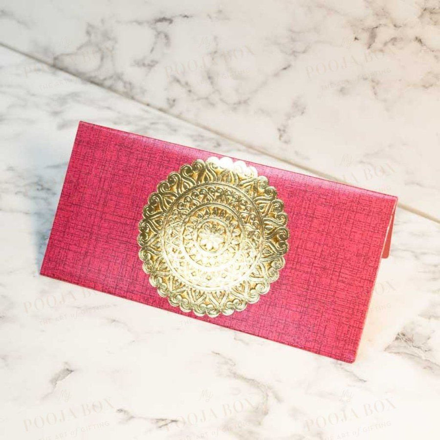 Scented Pink Envelope With Rangoli Design ( Pack Of 5)