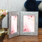 Silver Leaf Double Motif Photo Frame Home Decor