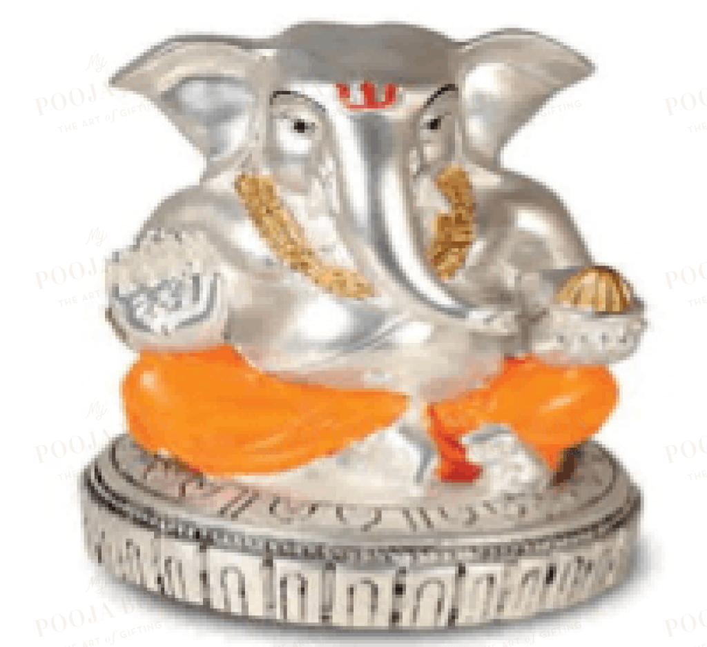 Silver Plated Round Base Idol