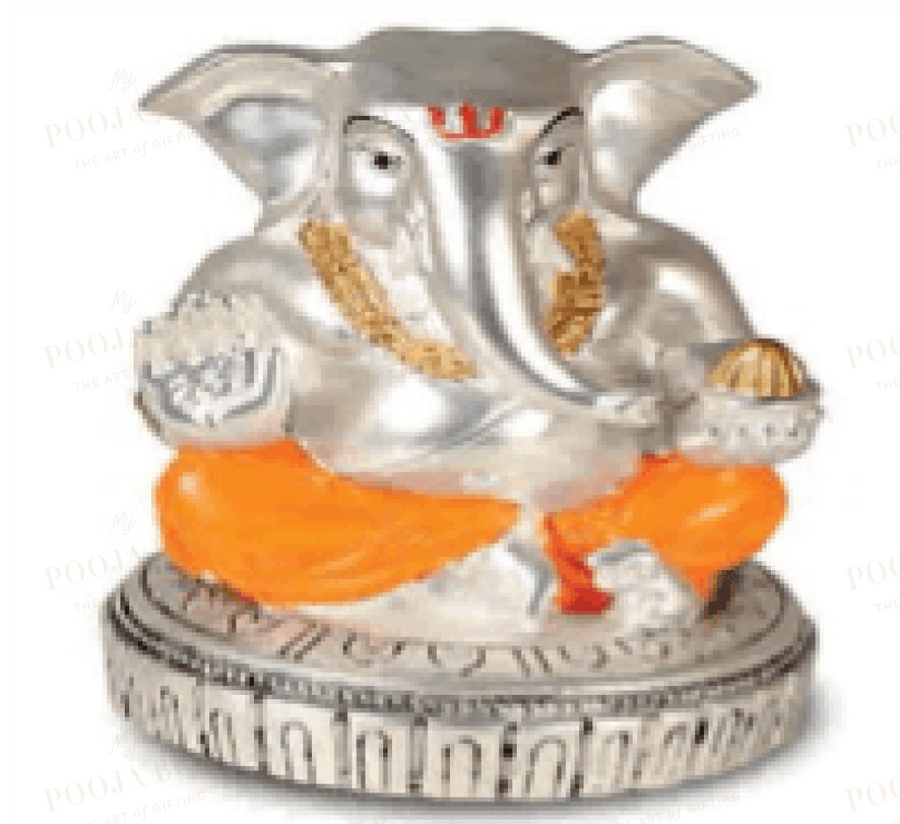Silver Plated Round Base Idol