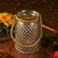 Silver Rope Jar Candle Holder