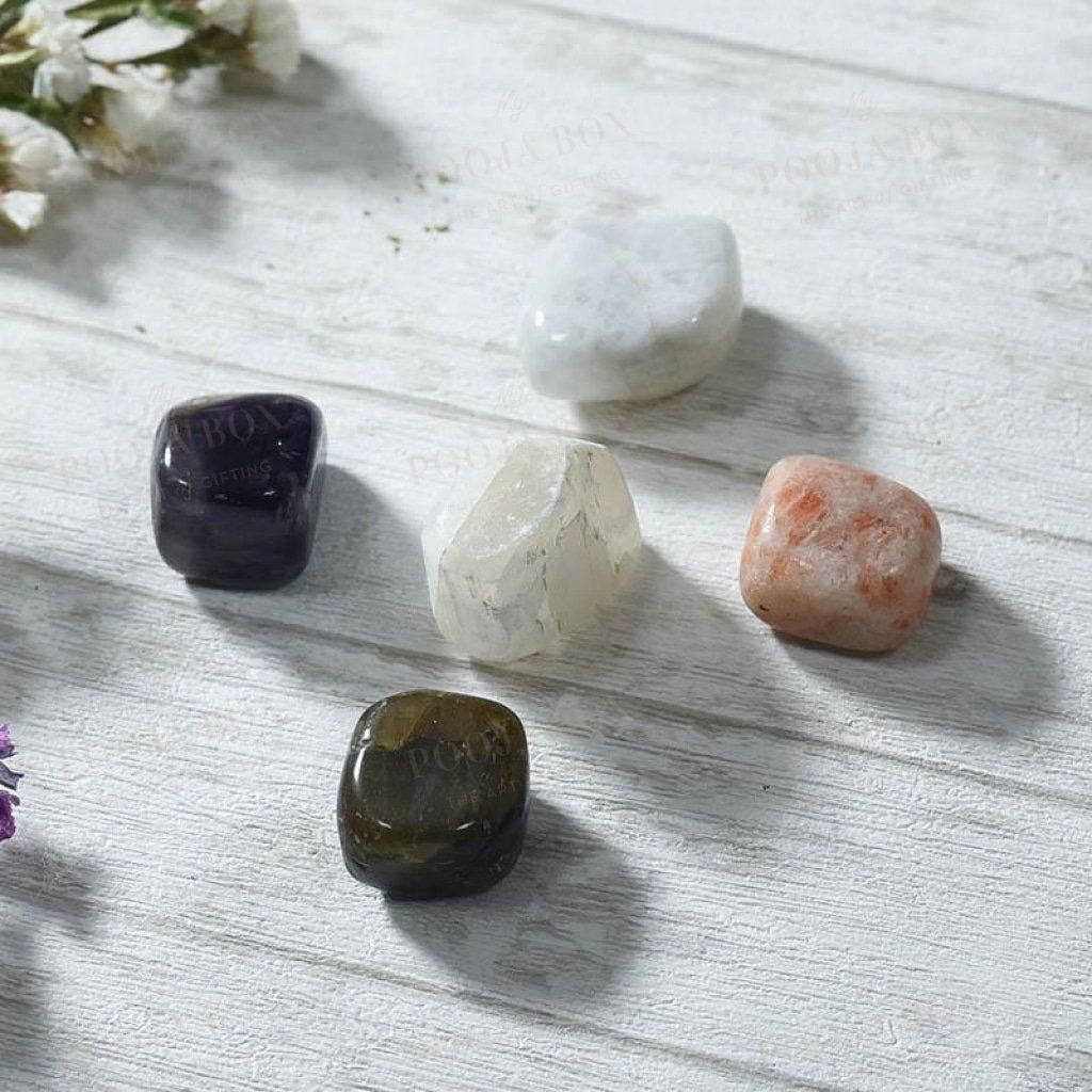Stress Release Crystal Healing Tumble Stone Set