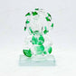 Stunning Ganesh Glass Idol In Transparent White And Green Idols
