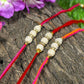 Suave Handcrafted White Beaded Rakhi (Set Of 3)