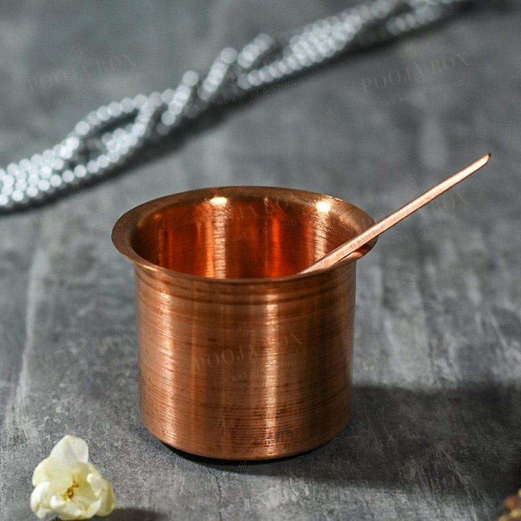 Traditional Copper Achmani For Pooja Items