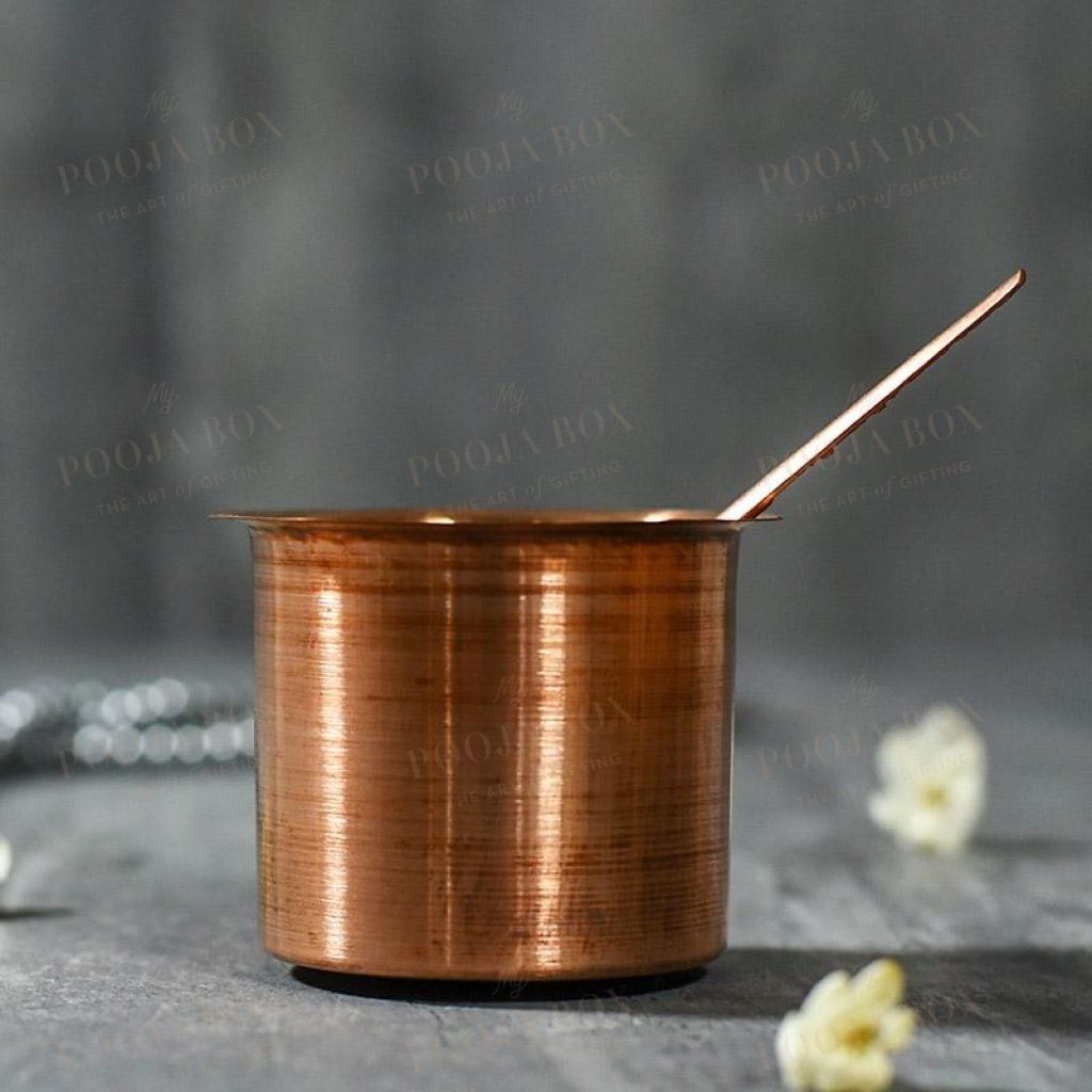 Traditional Copper Achmani For Pooja Items