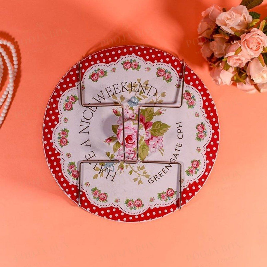 Vintage Polka Cake Box Crockery